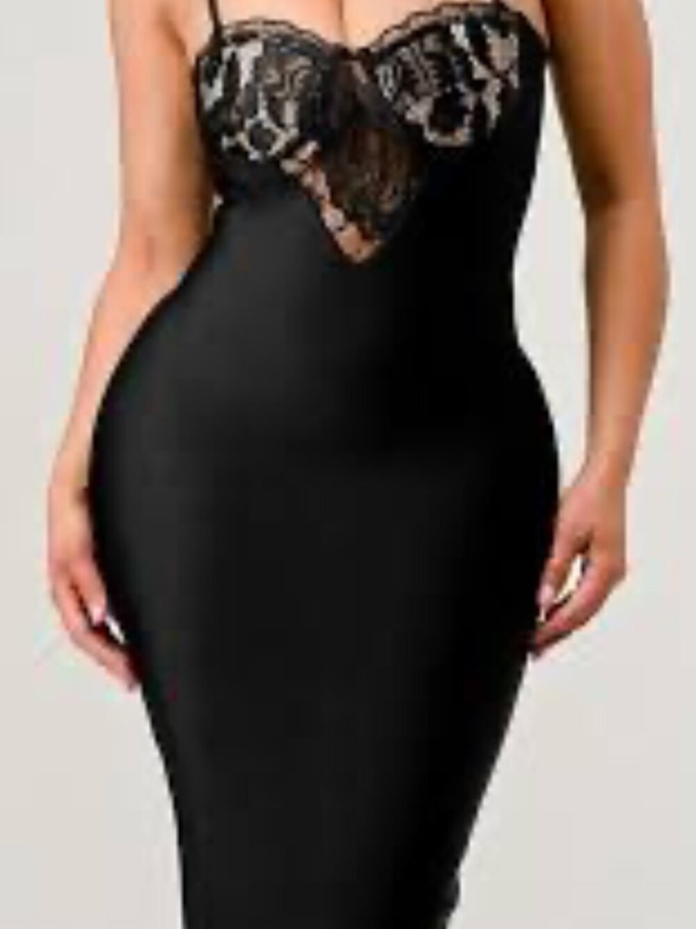 NWOT Sexy Emprada bandage Bodycon Midi Black dress with embroidered Top Small